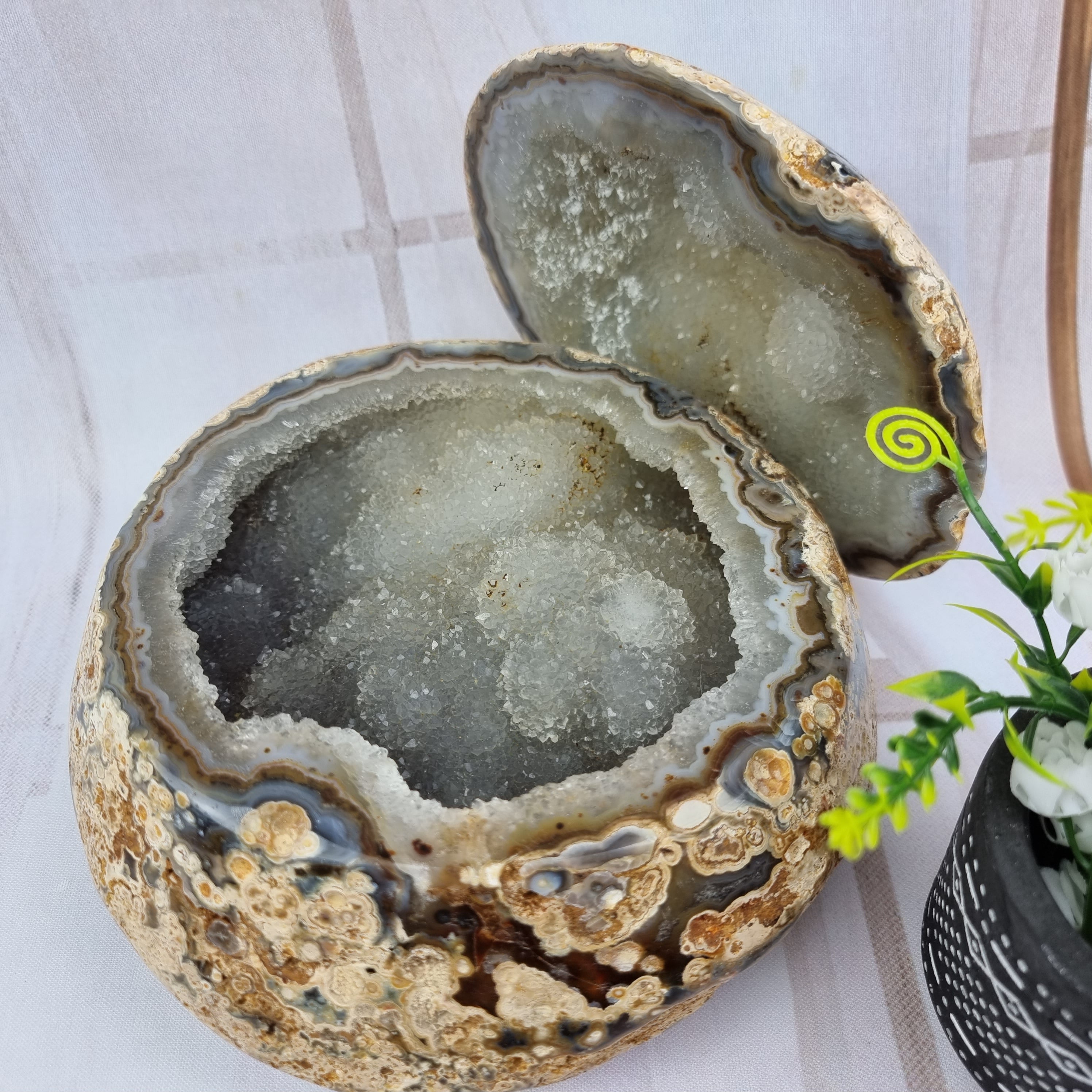 Joyero de Ágatas | Piezas Pulidas Especiales | Producto Exclusivo Único | Pieza Artesanal BR Crystals