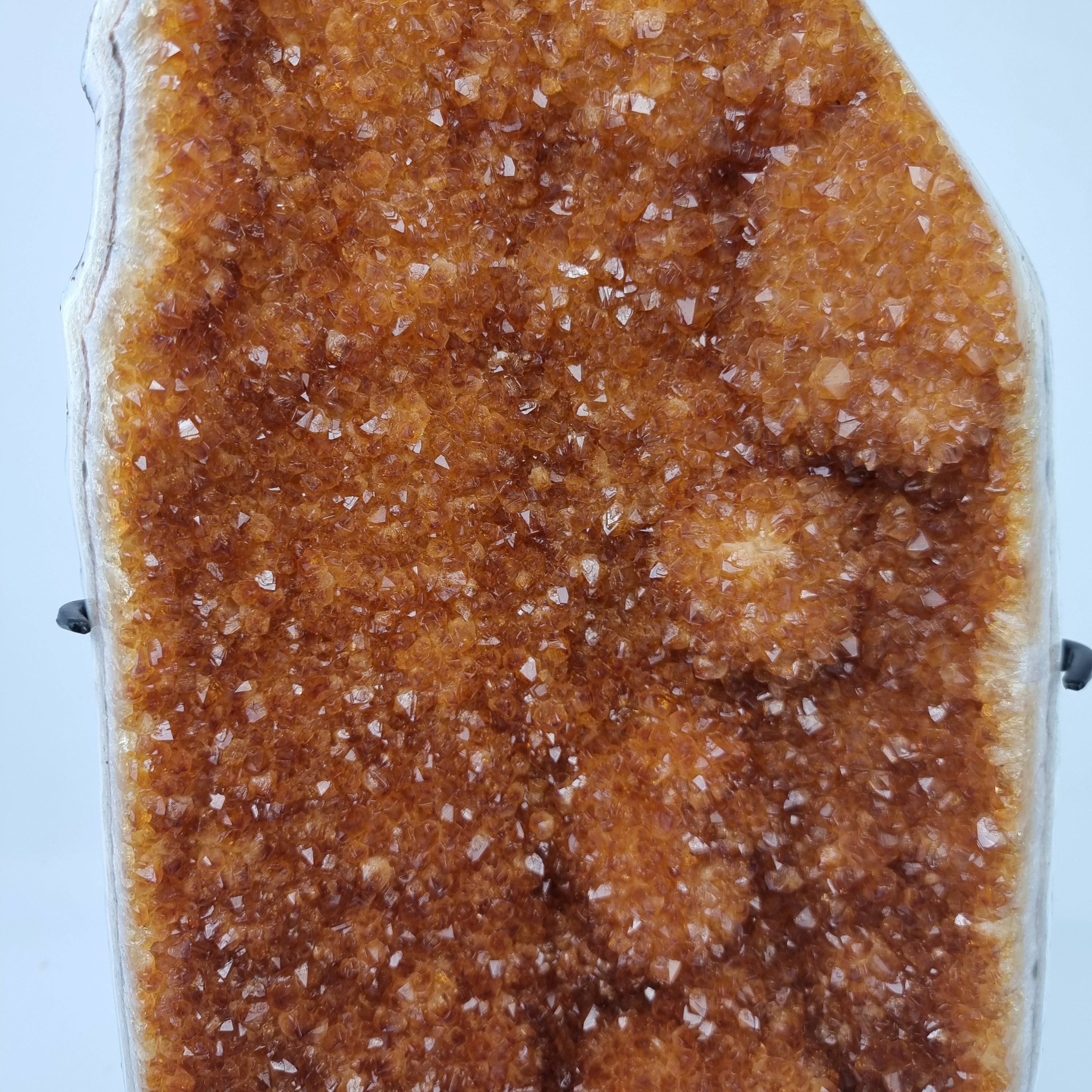 CITRINE Extra Special Druse | Black Iron Base | Weight 6.90 Kgs, Height 51 cm | Handmade Piece BR Crystals
