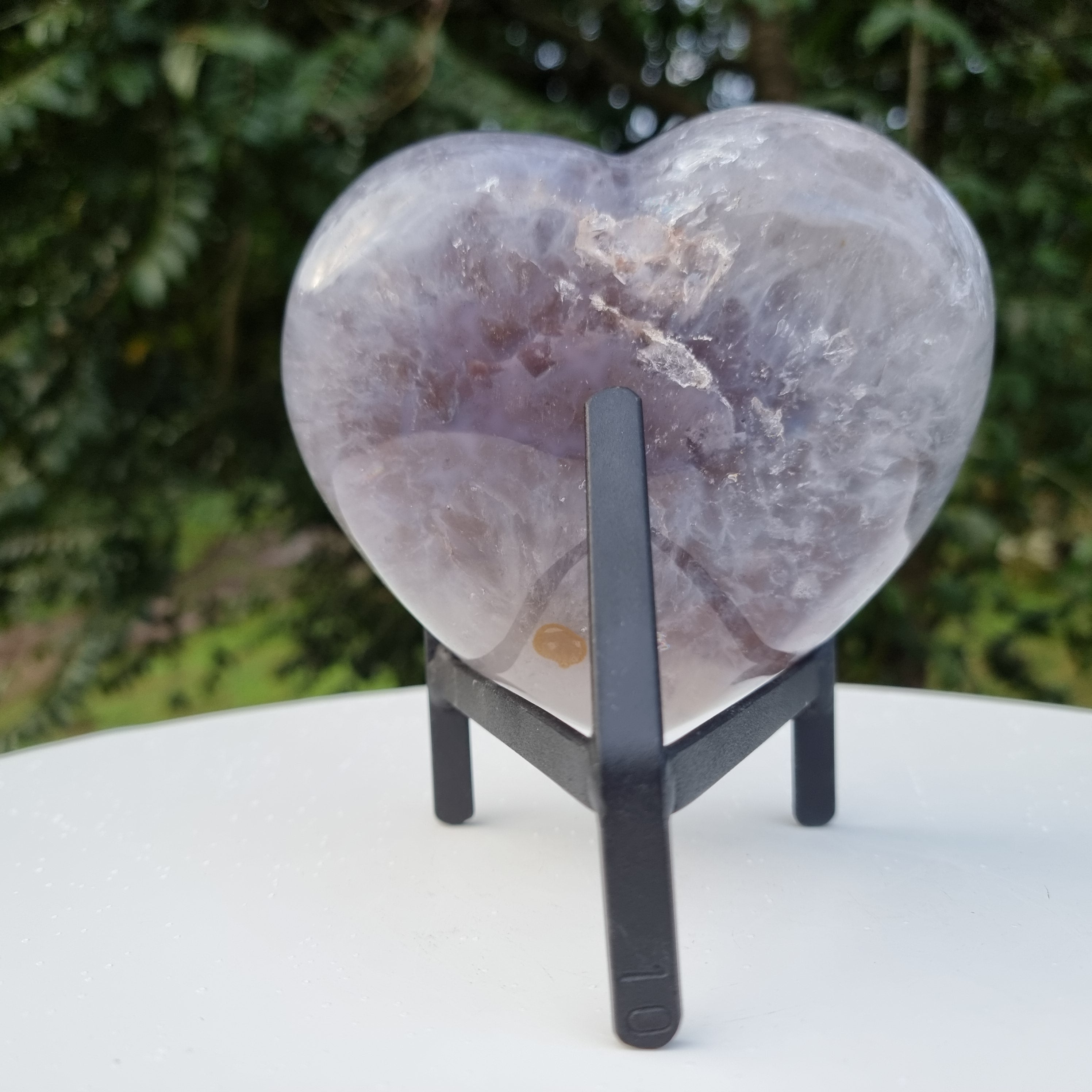 Coração de Àgatas Naturais | Altura 11,5 cm, com 0,700 kgs | Peça Artesanal BR Crystals
