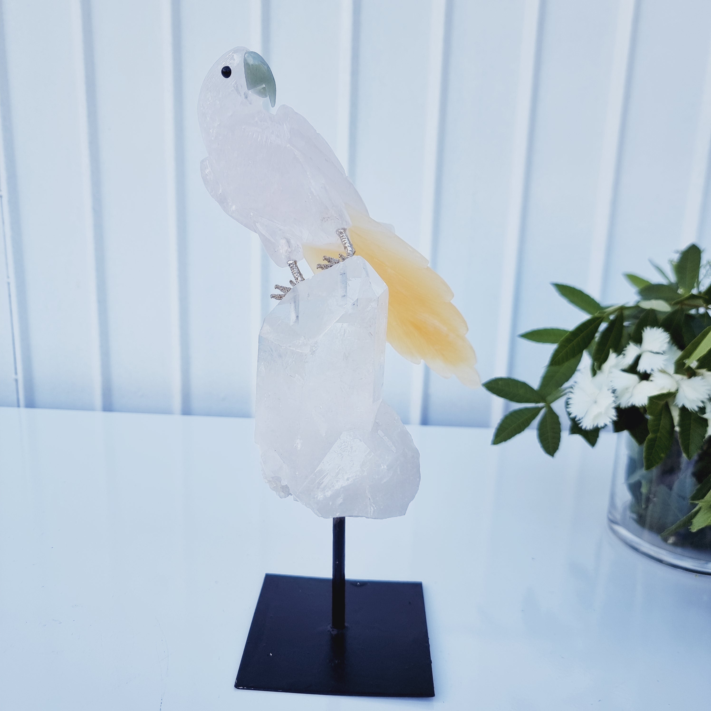 Pássaro de Cristal Natural Especial | Peso 1,20 Kgs, Altura 29 cm | Exclusivo, Energia e Beleza