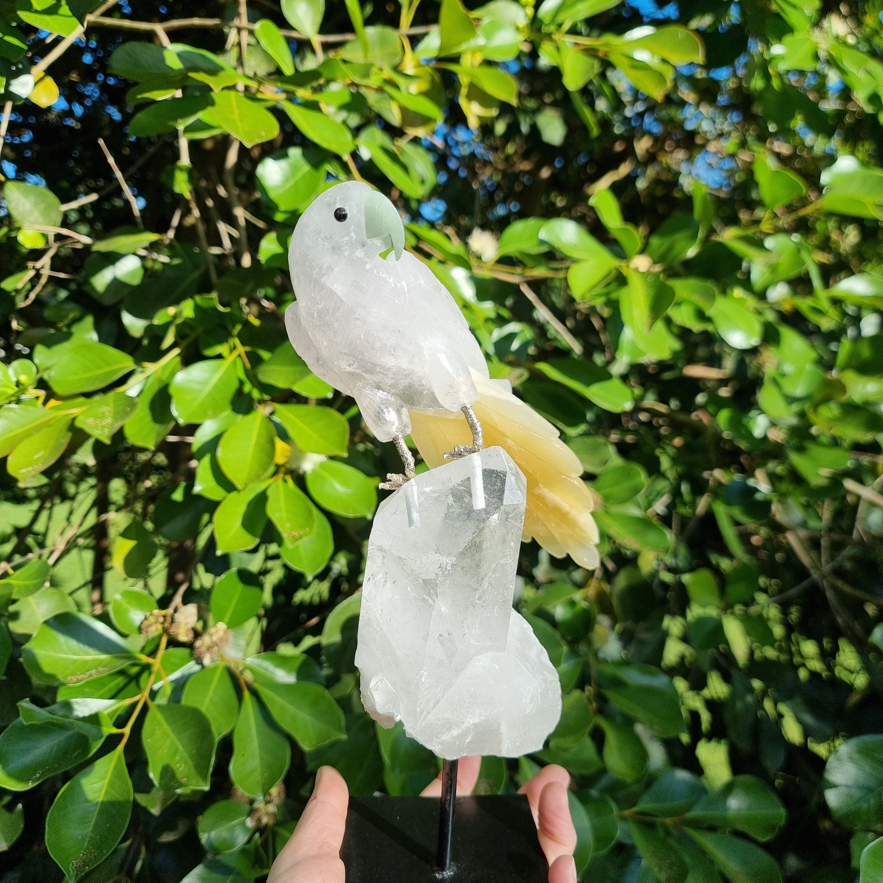Pássaro de Cristal Natural Especial | Peso 1,20 Kgs, Altura 29 cm | Exclusivo, Energia e Beleza