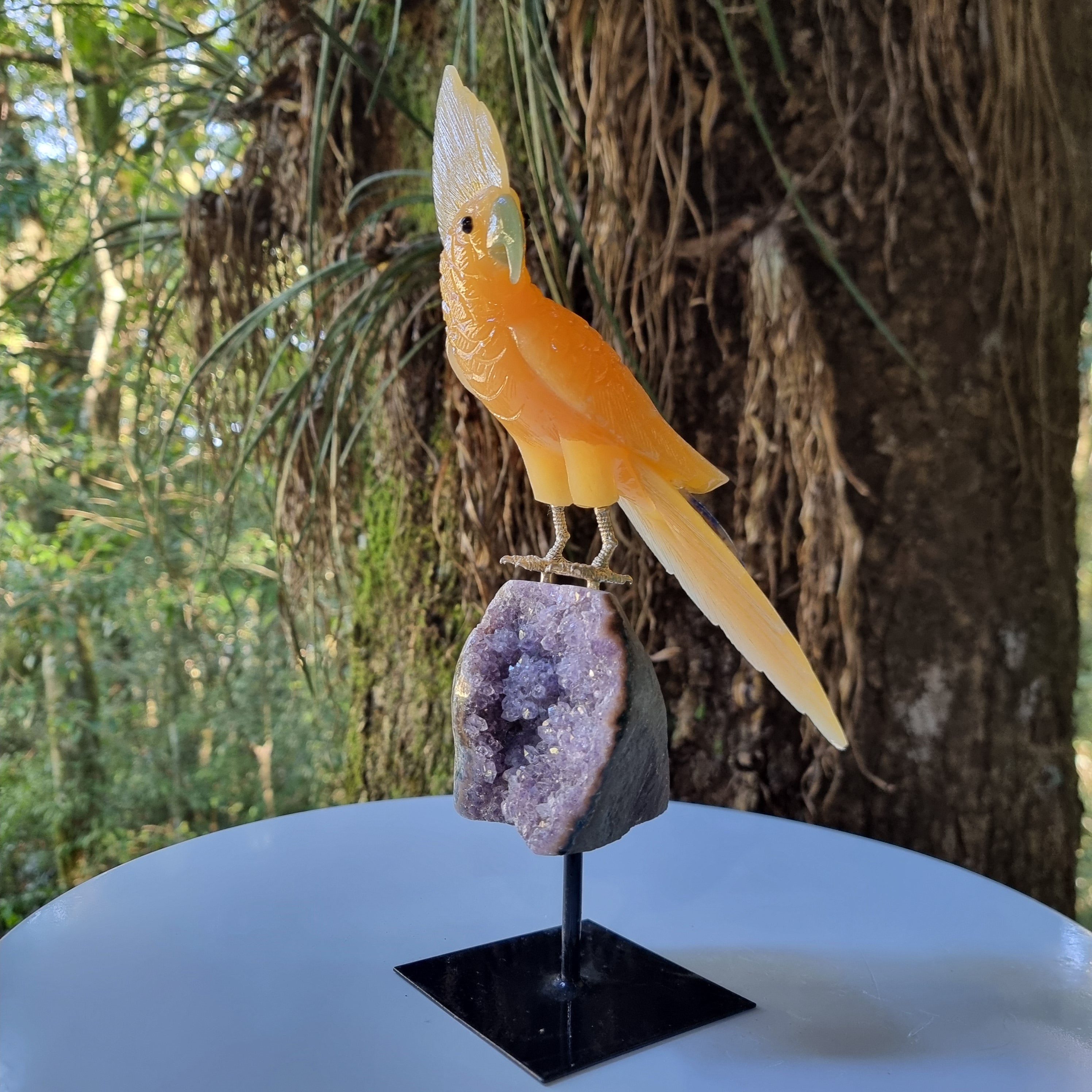 Pássaro de CALCITA Natural Especial | Peso 1,06 Kgs, Altura 28 cm | Exclusivo, Energia e Beleza