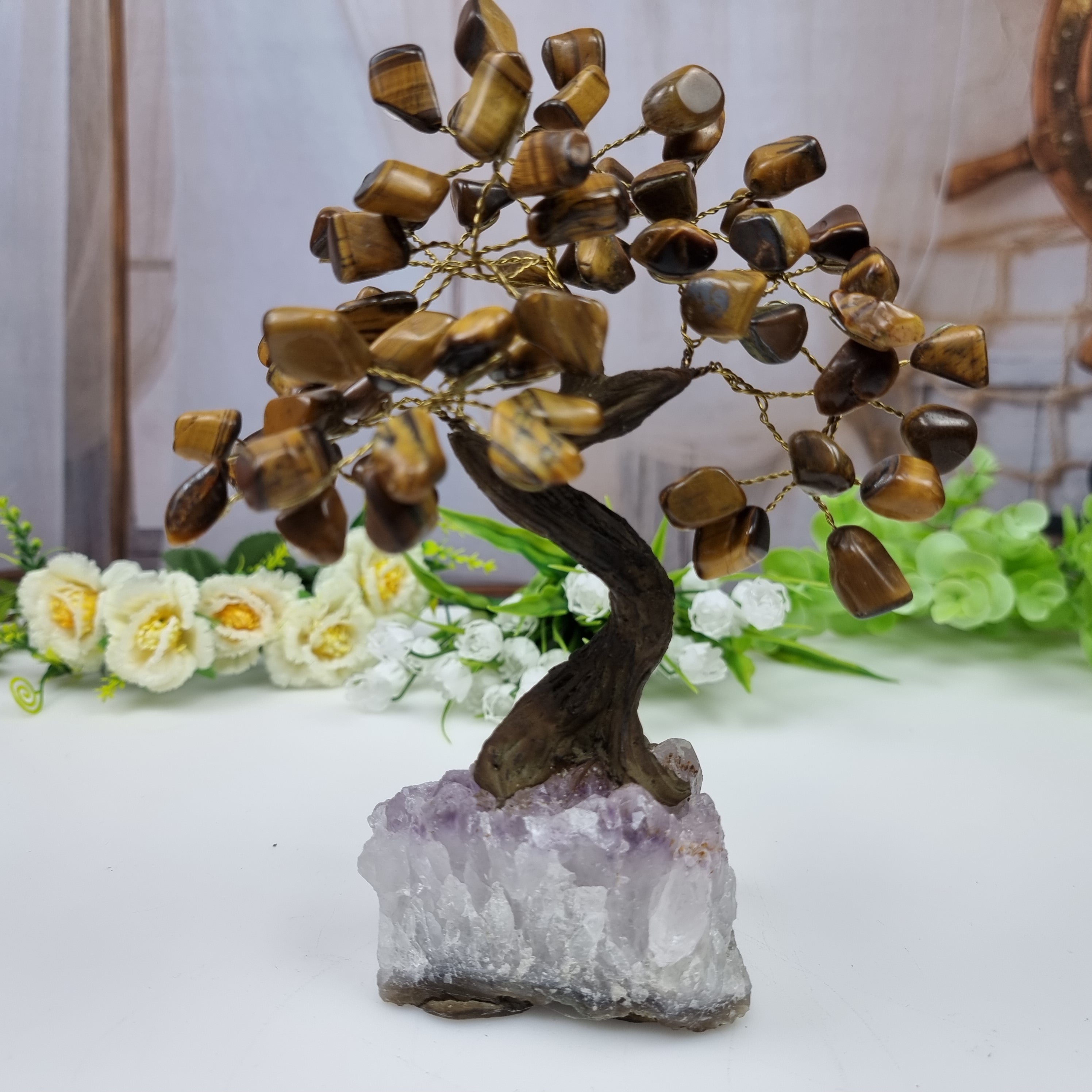 Árvores de Pedras Naturais | Modelos para Escolha | Base Especial de Ametista - 12 galhos e 60 Pedras | Peça Artesanal BR Crystals