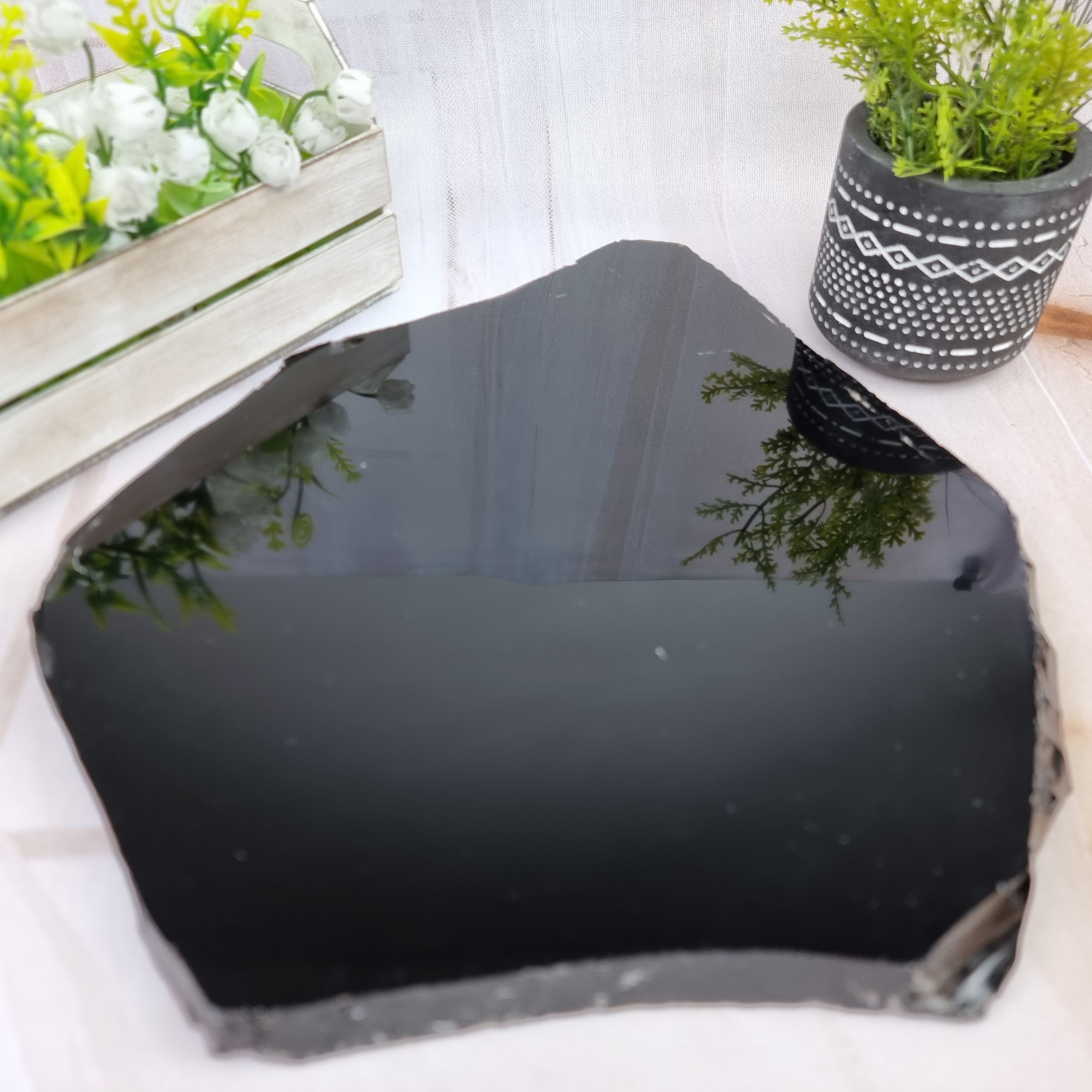 Bandejas de Quartzo com BORDAS NATURAIS tamanho 30 a 35 cm e peso de 3 kgs