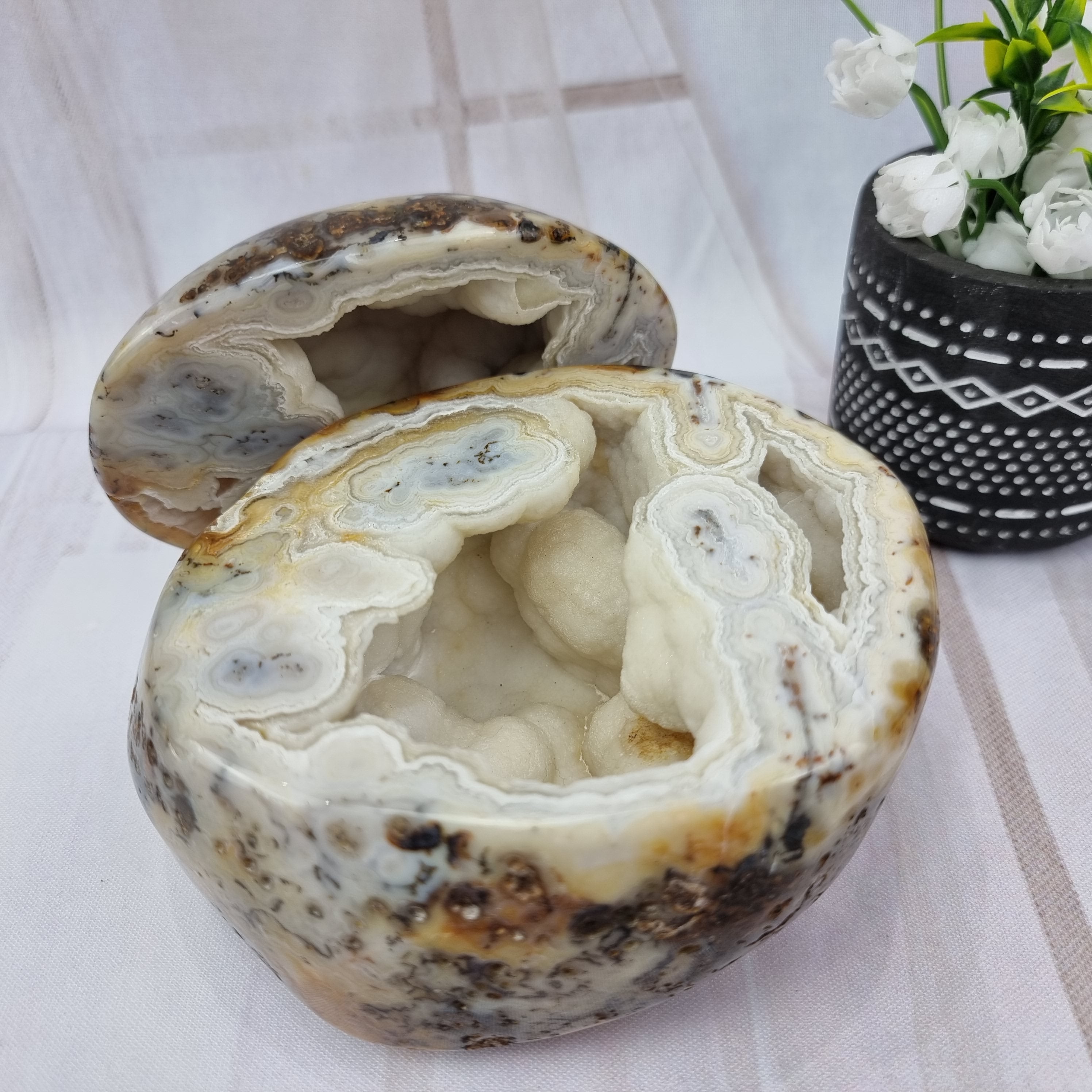Porta Joias de Àgatas | Peças Polidas | Produto Exclusivo Único | Peça Artesanal BR Crystals