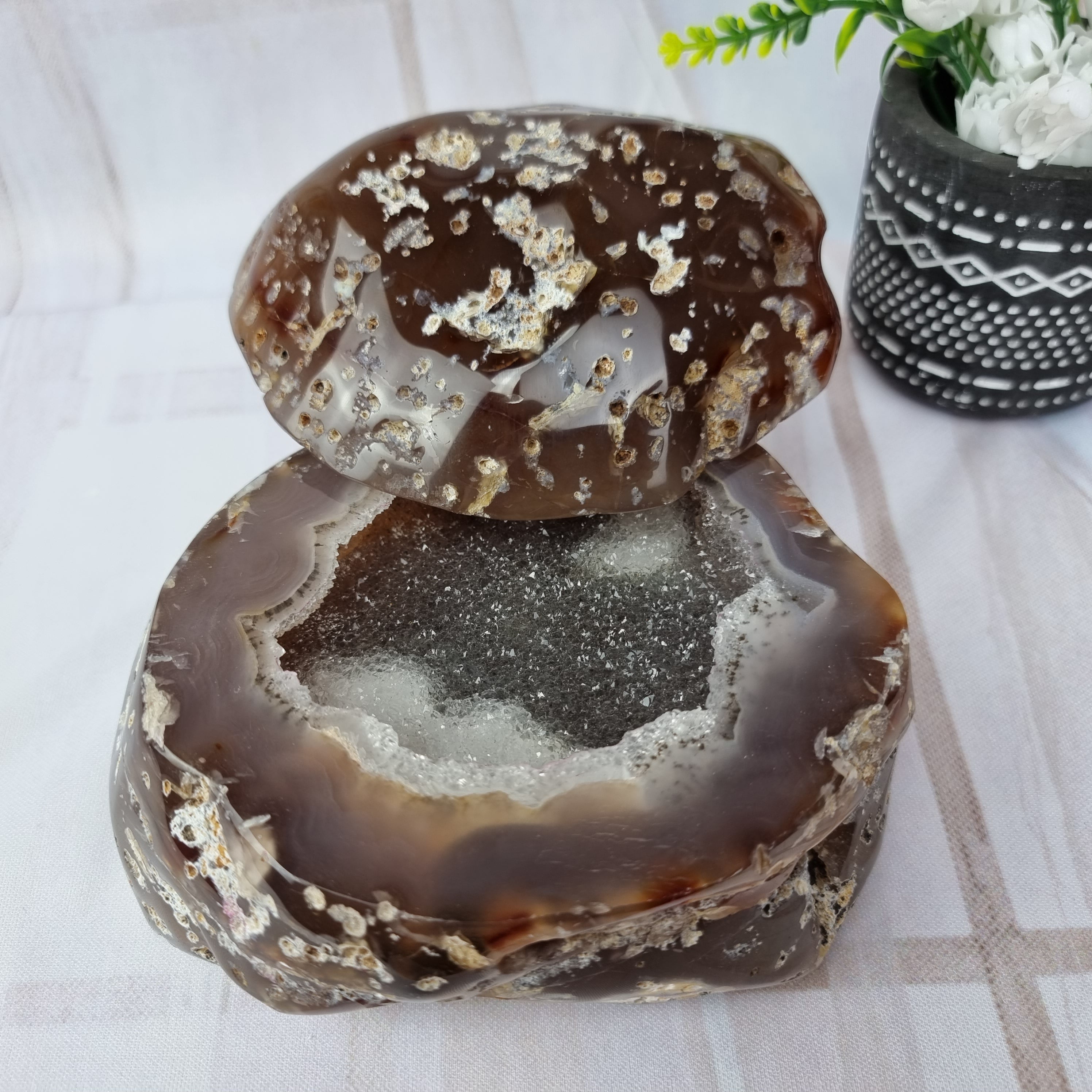 Porta Joias de Àgatas ESPECIAIS | Peças Polidas | Produto Exclusivo Único | Peça Artesanal BR Crystals