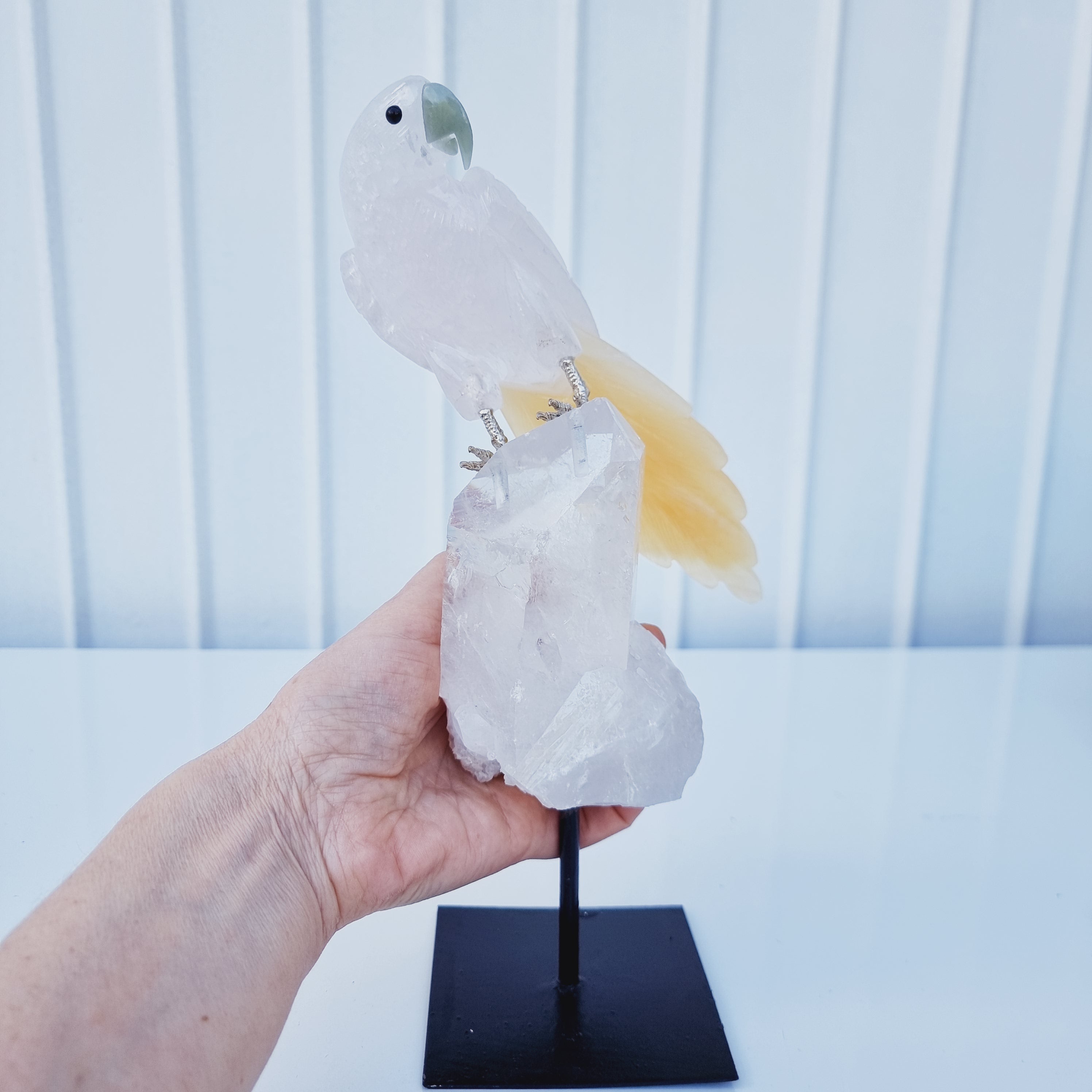 Pássaro de Cristal Natural Especial | Peso 1,20 Kgs, Altura 29 cm | Exclusivo, Energia e Beleza