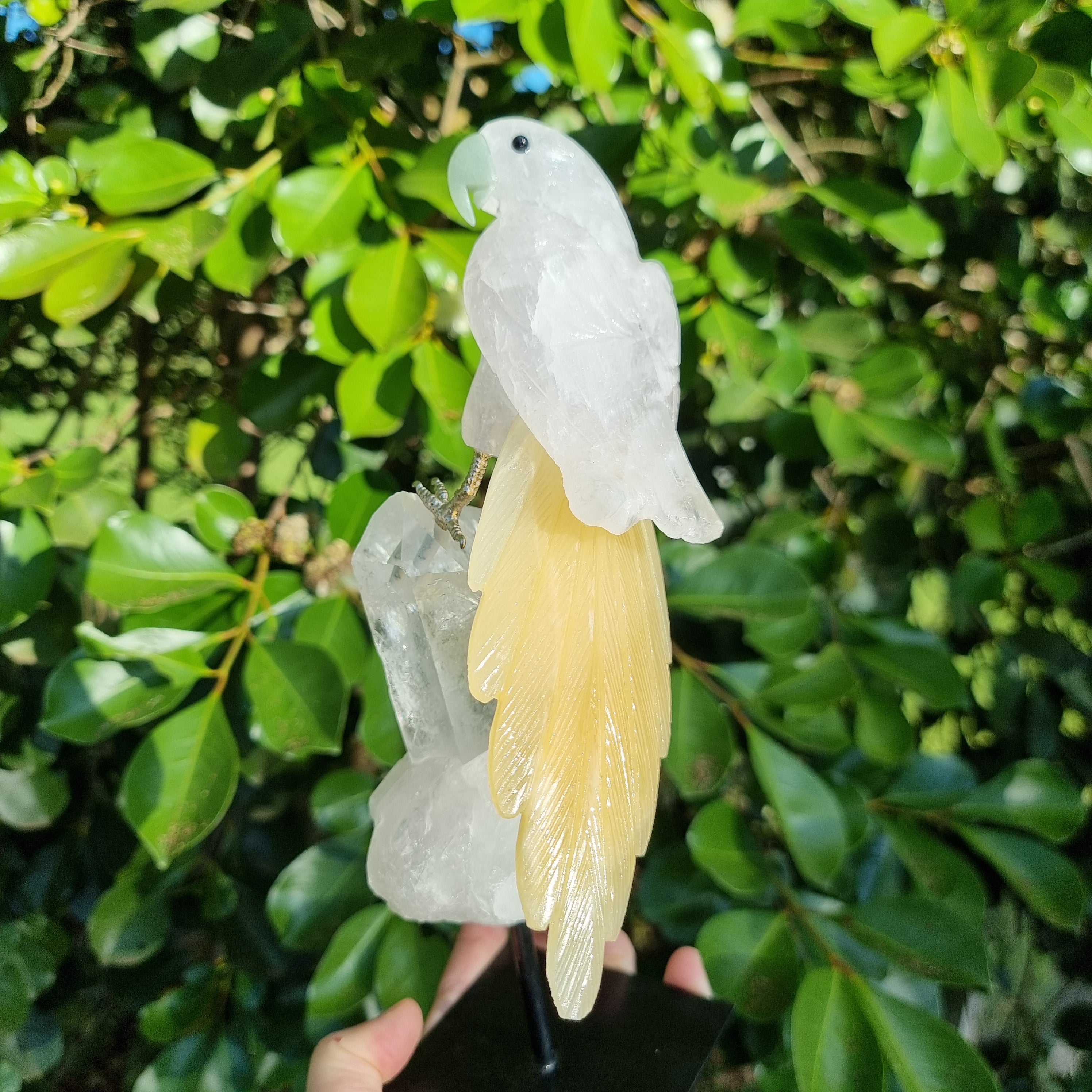 Pássaro de Cristal Natural Especial | Peso 1,20 Kgs, Altura 29 cm | Exclusivo, Energia e Beleza