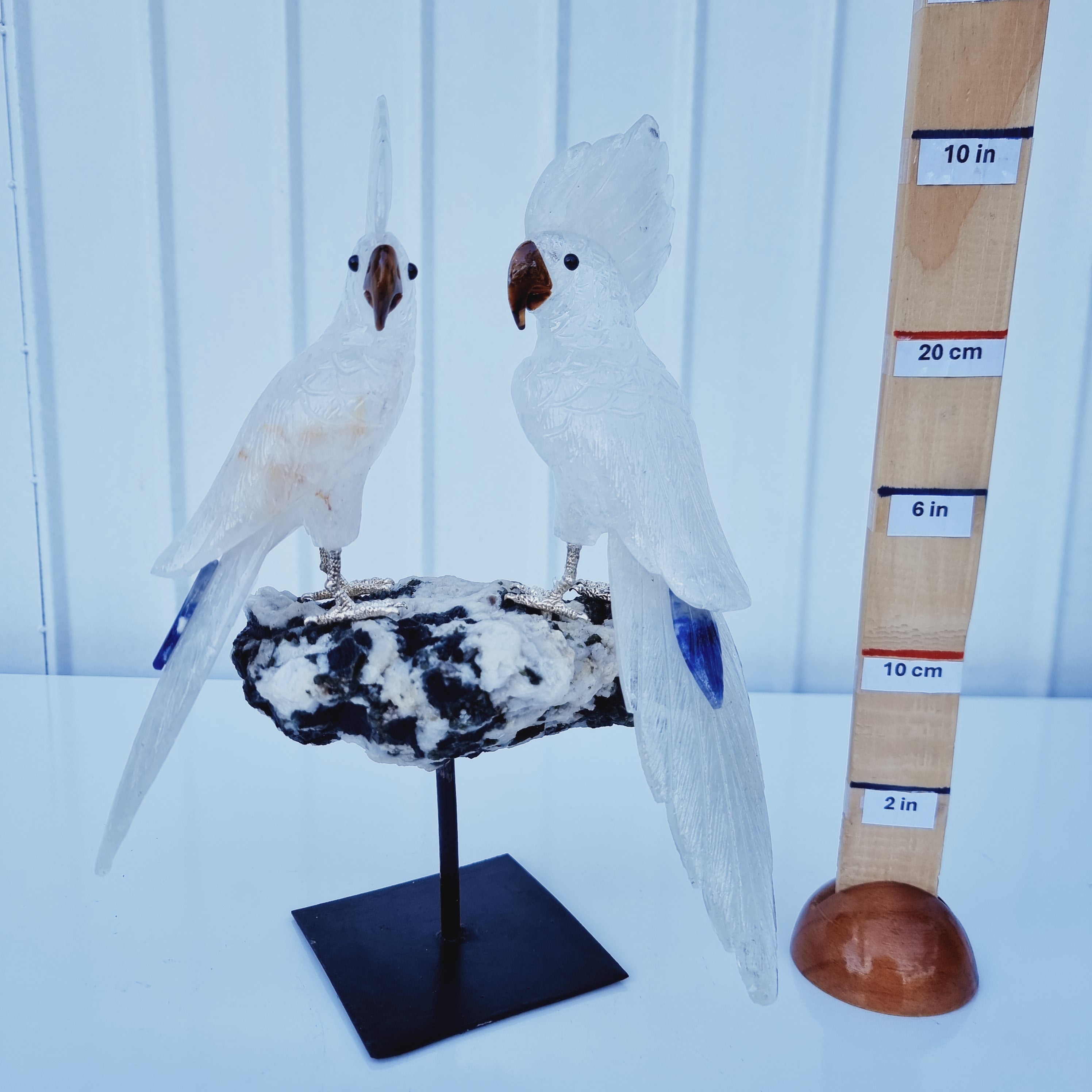 Pássaros de Cristal Natural Especial | Peso 2,56 Kgs, Altura 30 cm | Exclusivo, Energia e Beleza